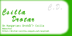 csilla drotar business card